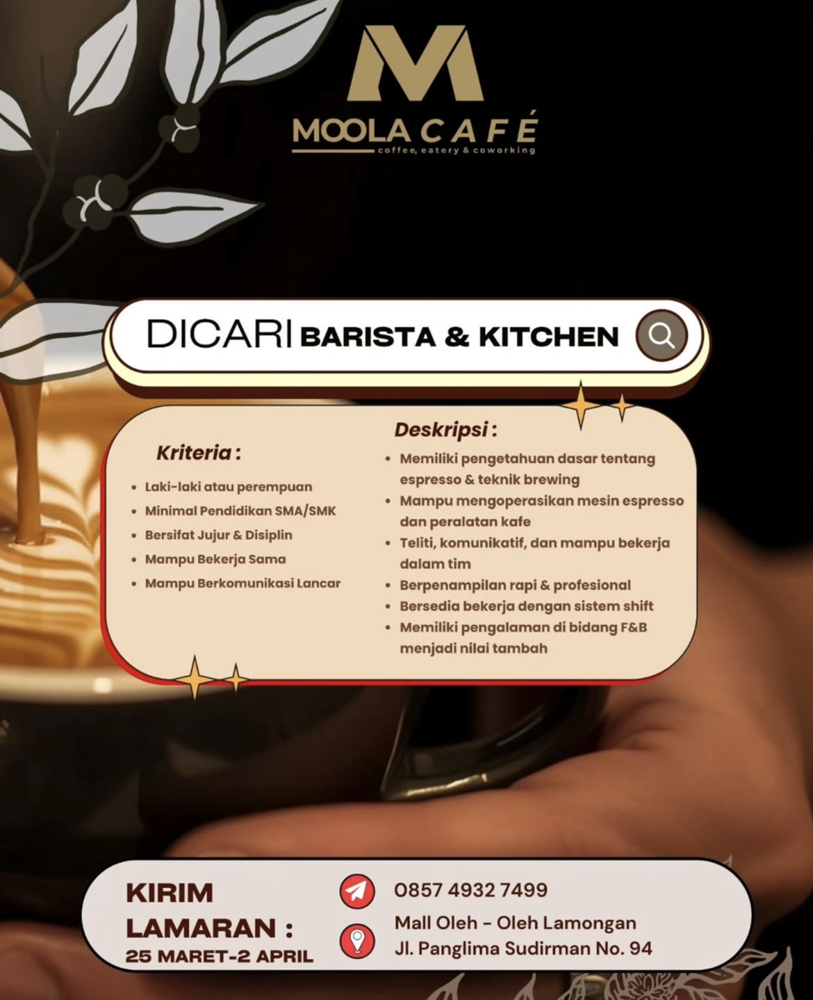 Foto: LOKER MOOLA CAFE