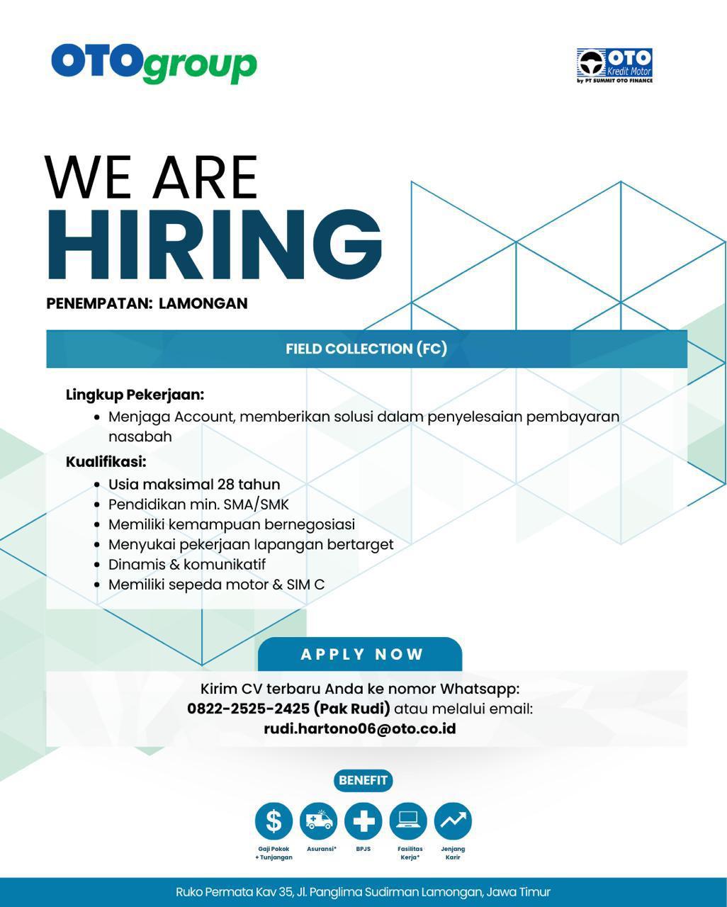 Foto: LOKER OTO KREDIT MOTOR