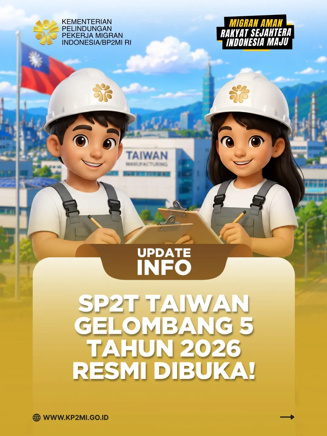 Foto: SP2T TAIWAN GELOMBANG 5 TAHUN 2026 RESMI DIBUKA!