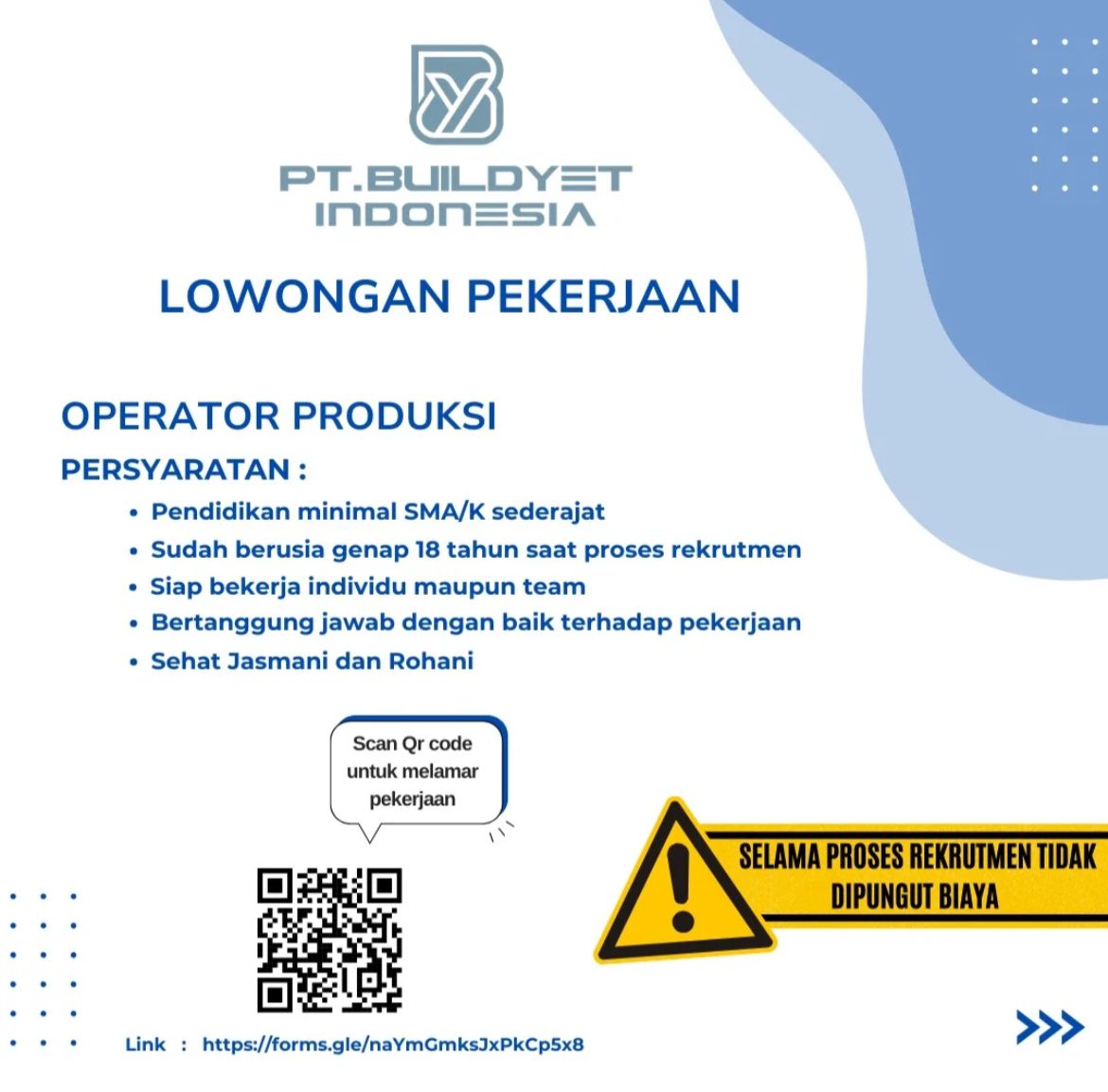 Foto: LOKER PT. BUILDYET INDONESIA