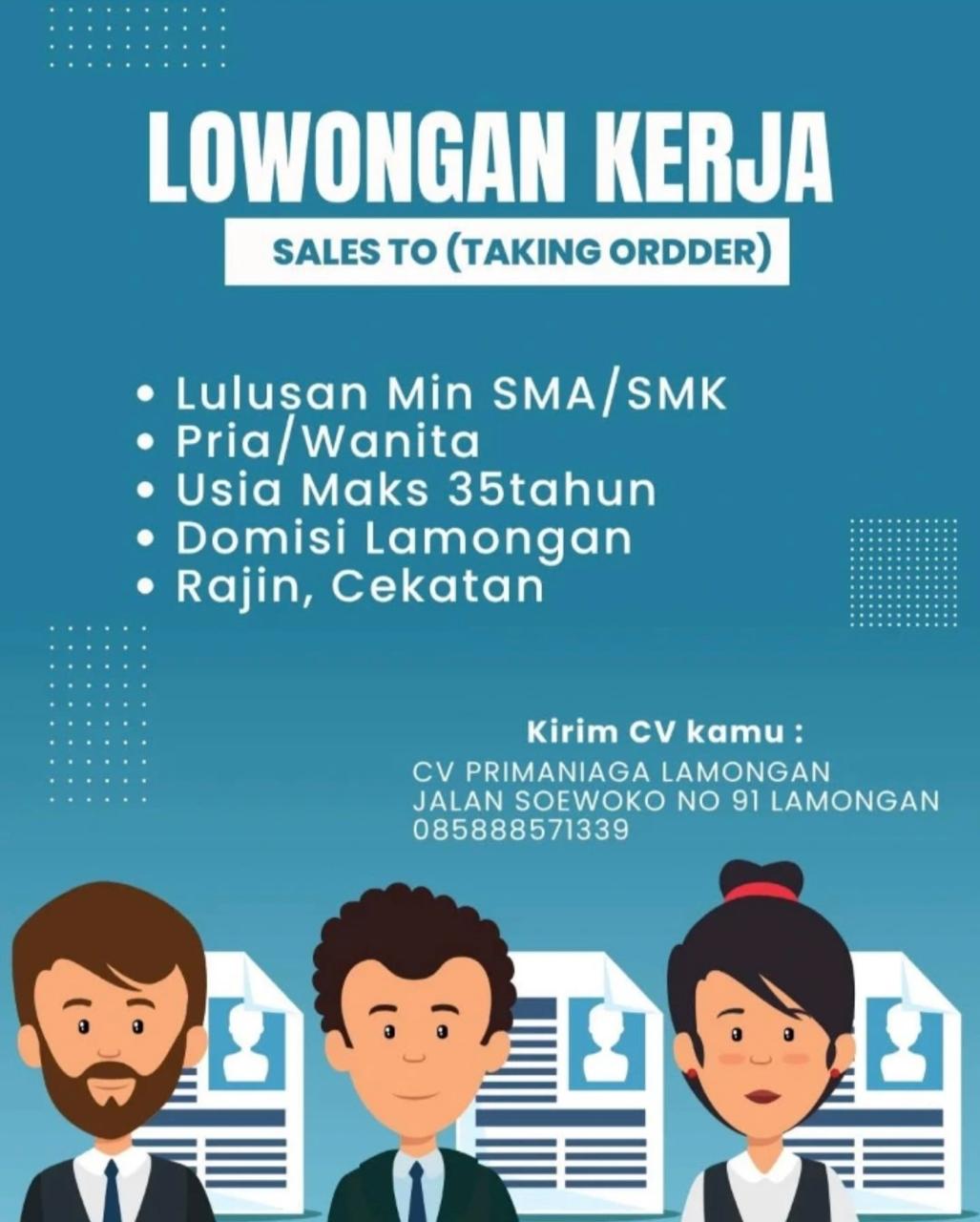 Foto: LOKER CV. PRIMA NIAGA LAMONGAN