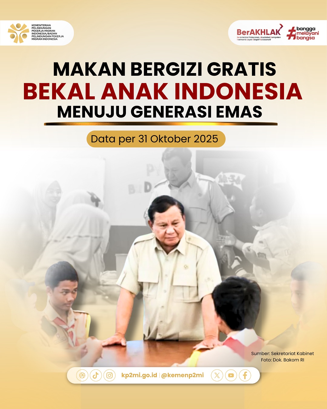 Foto: MAKAN BERGIZI GRATIS, BEKAL ANAK INDONESIA MENUJU GENERASI EMAS!