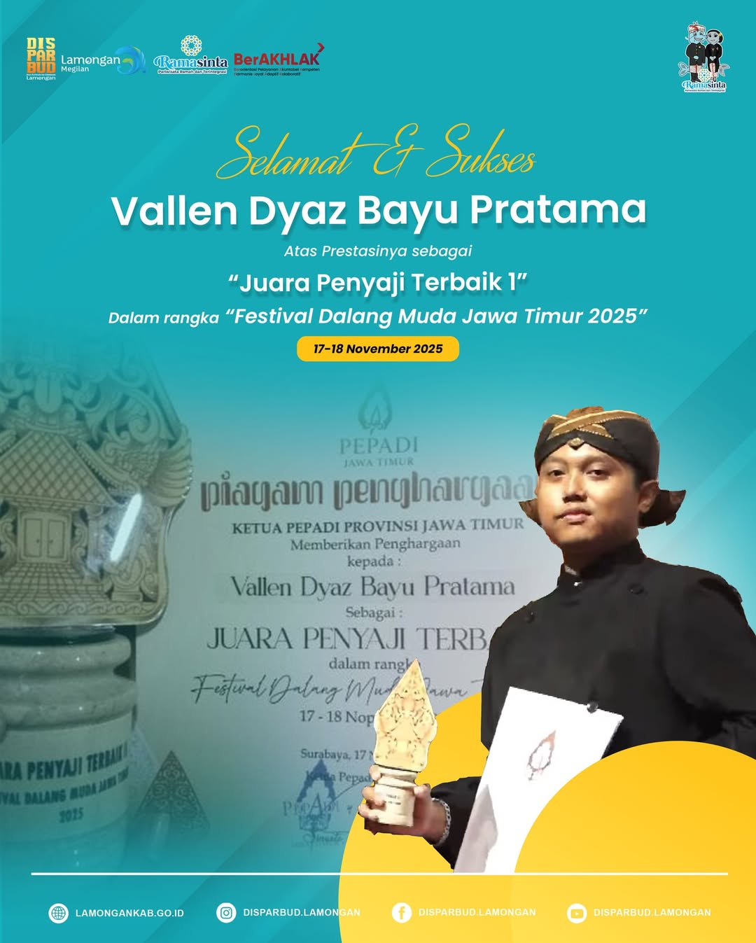 Foto: Selamat & Sukses! Vallen Dyaz Bayu Pratama