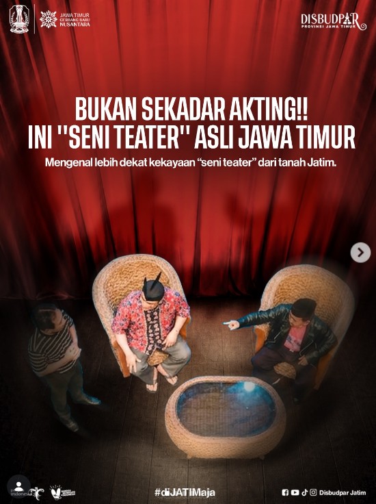 Foto: Seni teater di Jawa Timur nggak cuma tampilan biasa.
