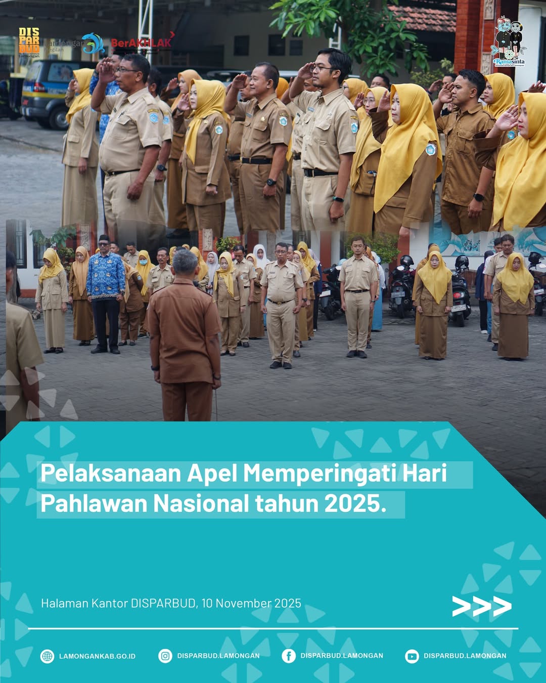 Foto: Pelaksanaan Apel memperingati Hari Pahlawan Nasional tahun 2025.
