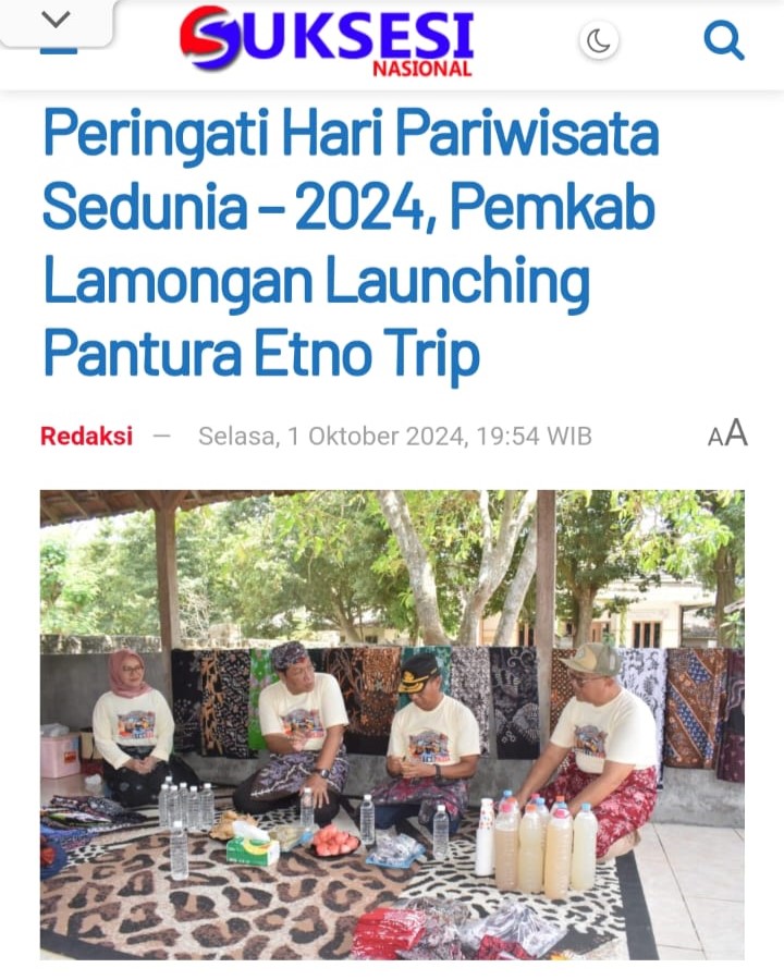 Peringati Hari Pariwisata Sedunia – 2024, Pemkab Lamongan Launching Pantura Etno Trip