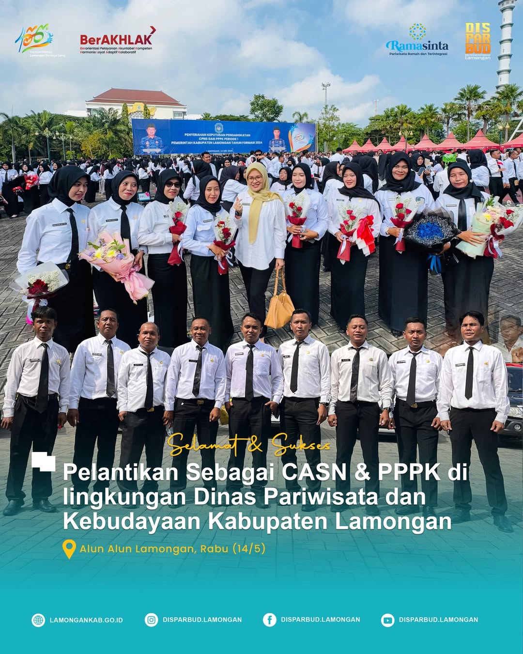 Pelantikan CPSN & PPPK di lingkungan Dinas Pariwisata dan Kebudayaan Kabupaten Lamongan