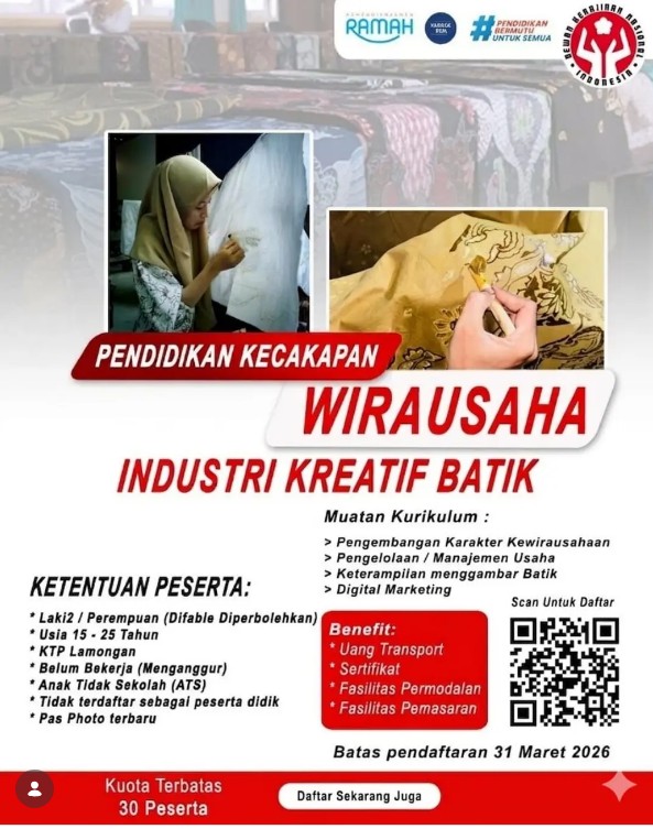 Foto: 🎨 Kesempatan Belajar & Berwirausaha di Industri Batik!