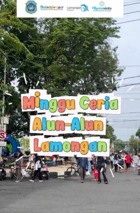 Foto: Pagi Minggu yang penuh semangat terasa lebih hidup di Alun-Alun Lamongan 🌿✨