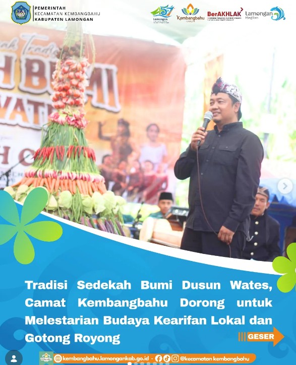 Foto: Sedekah bumi yang diselenggarakan oleh masyarakat Dusun Wates, Desa Kaliwates