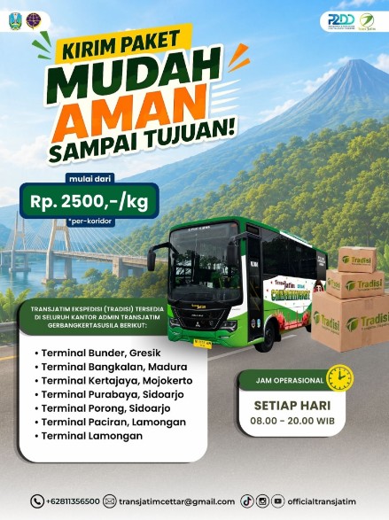 Foto: Kirim Paket Makin Mudah bersama Transjatim Ekspedisi (TRADISI)🥳
