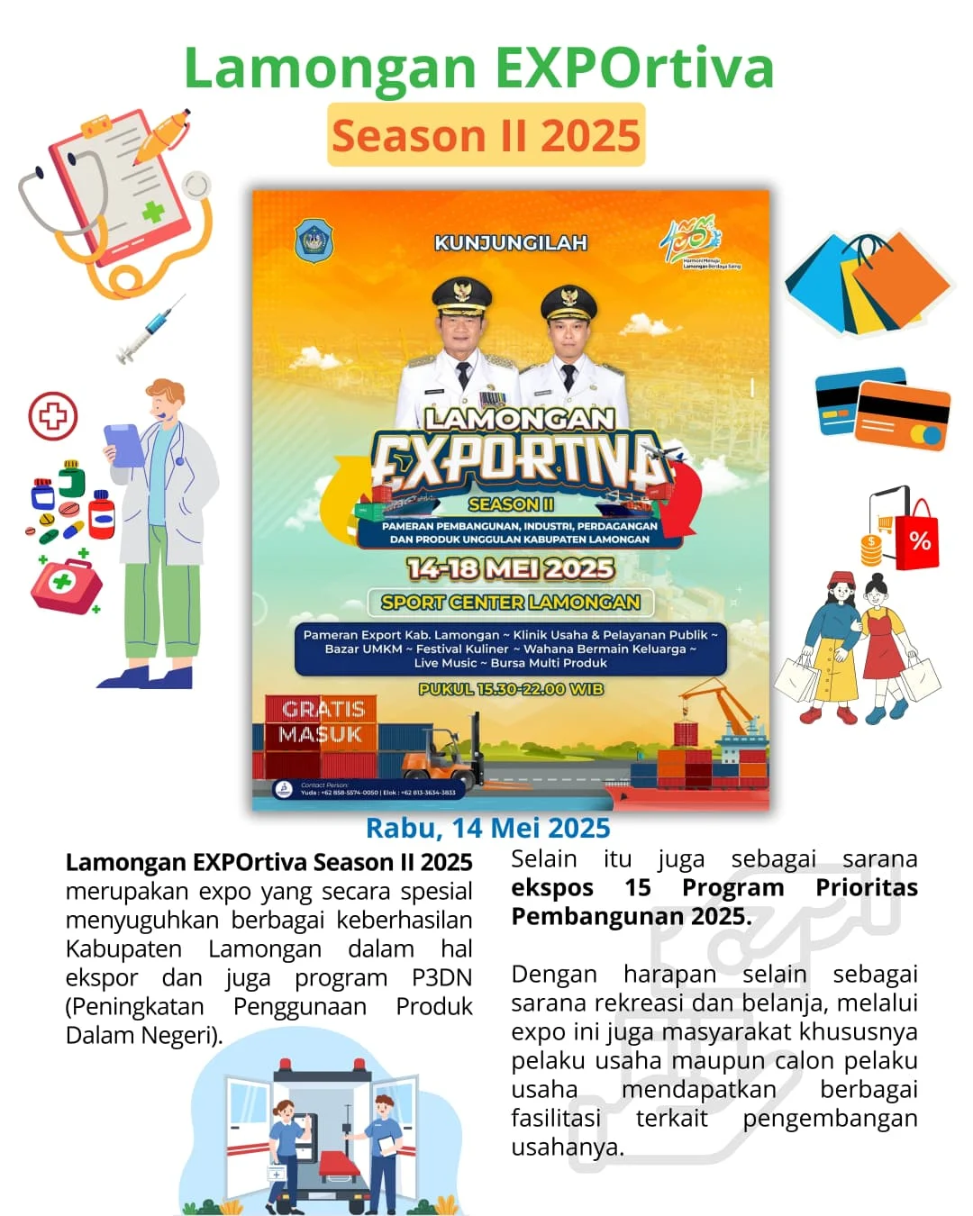 H-1 Exportiva 2025Besok, 14 Mei 2025