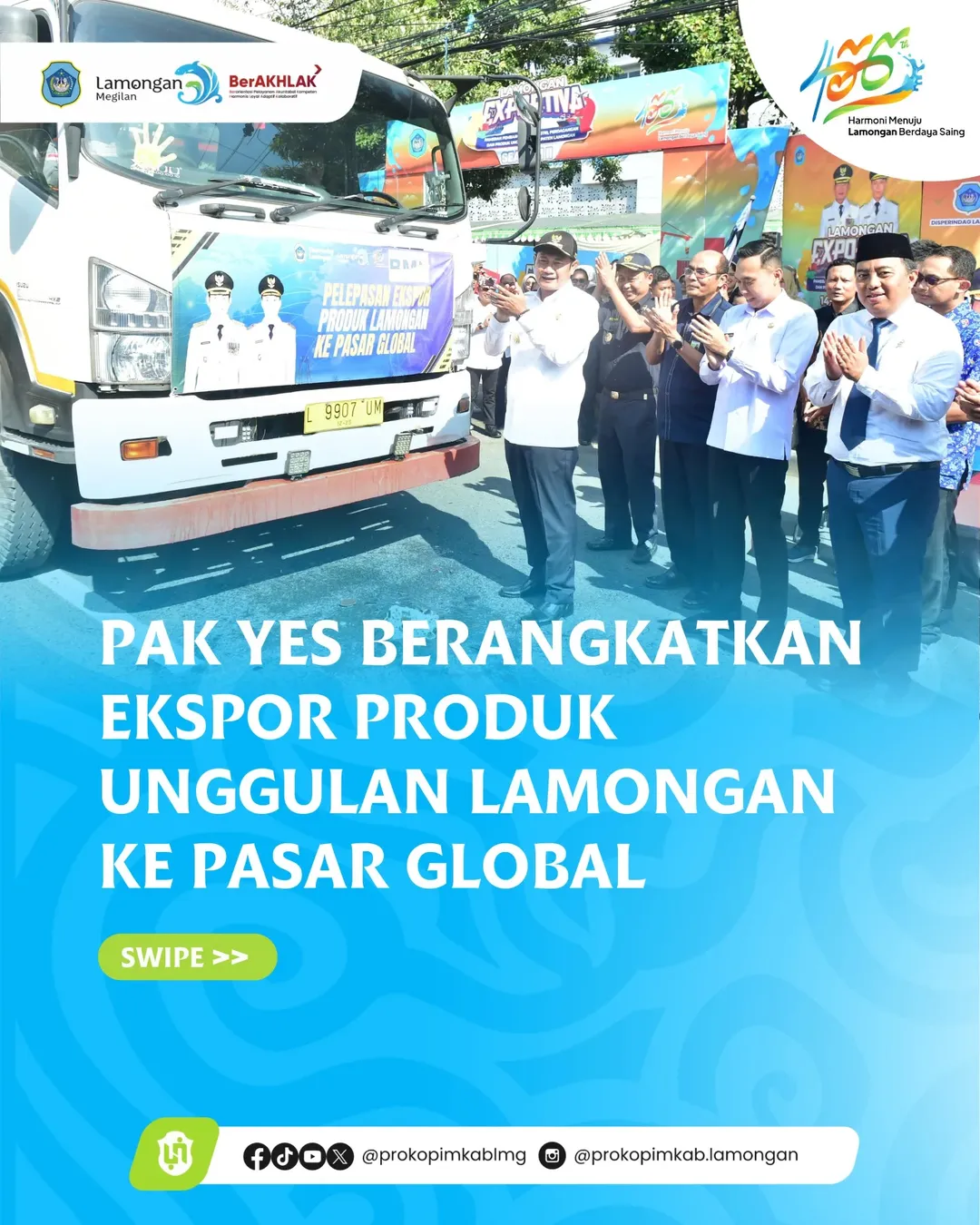 Pak YES Berangkatkan Ekspor Produk Unggulan Lamongan ke Pasar Global