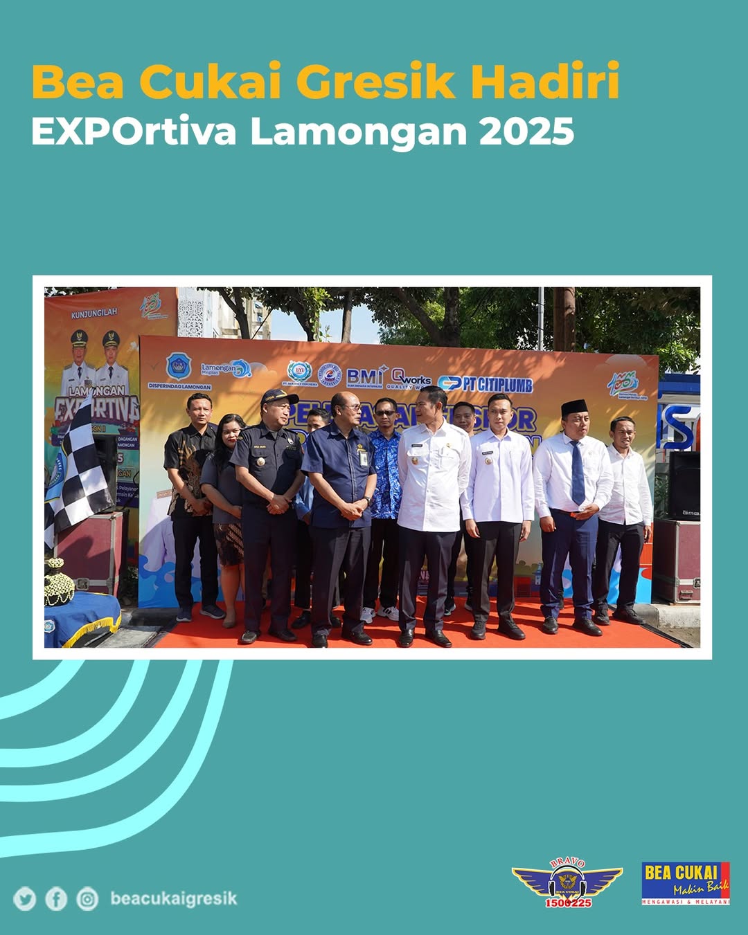 Melepas Tujuh Kontainer Produk Lamongan untuk di Ekspor ke Berbagai Negara