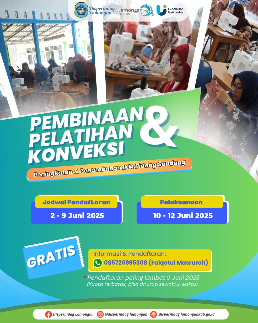 Daftarkan Diri Anda, Pembinaan dan Pelatihan Konveksi