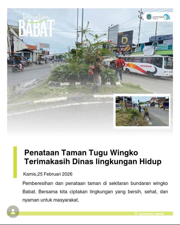 Foto: Penataan Taman Tugu Wingko
