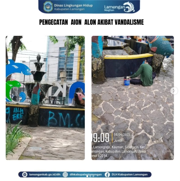 Pengecatan akibat aksi vandalisme