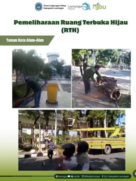 Foto: Pemeliharaan Ruang Terbuka Hijau (RTH)