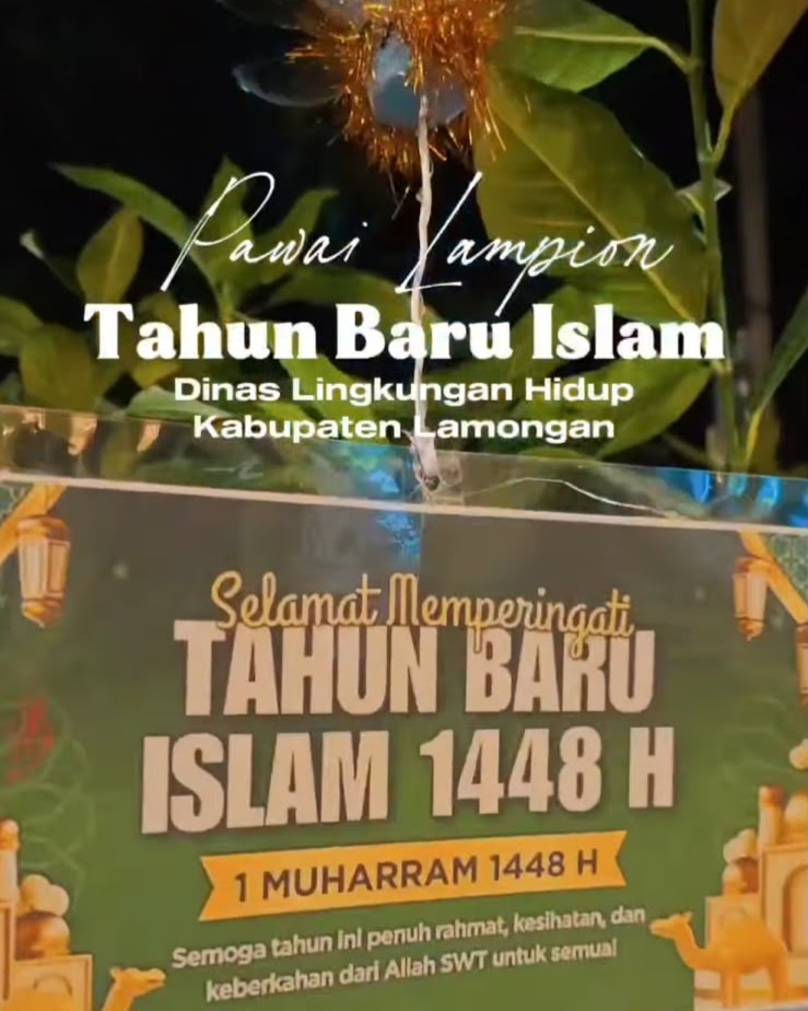 Foto: Pawai Lampion Tahun Baru Islam Dinas Lingkungan Hidup Kabupaten Lamongan