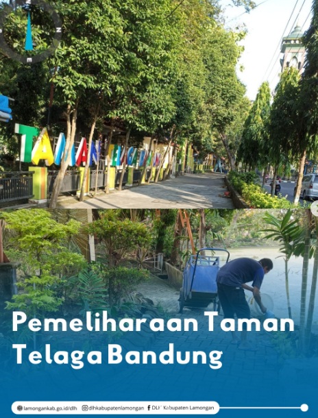 Foto: Pemeliharaan Taman Telaga Bandung