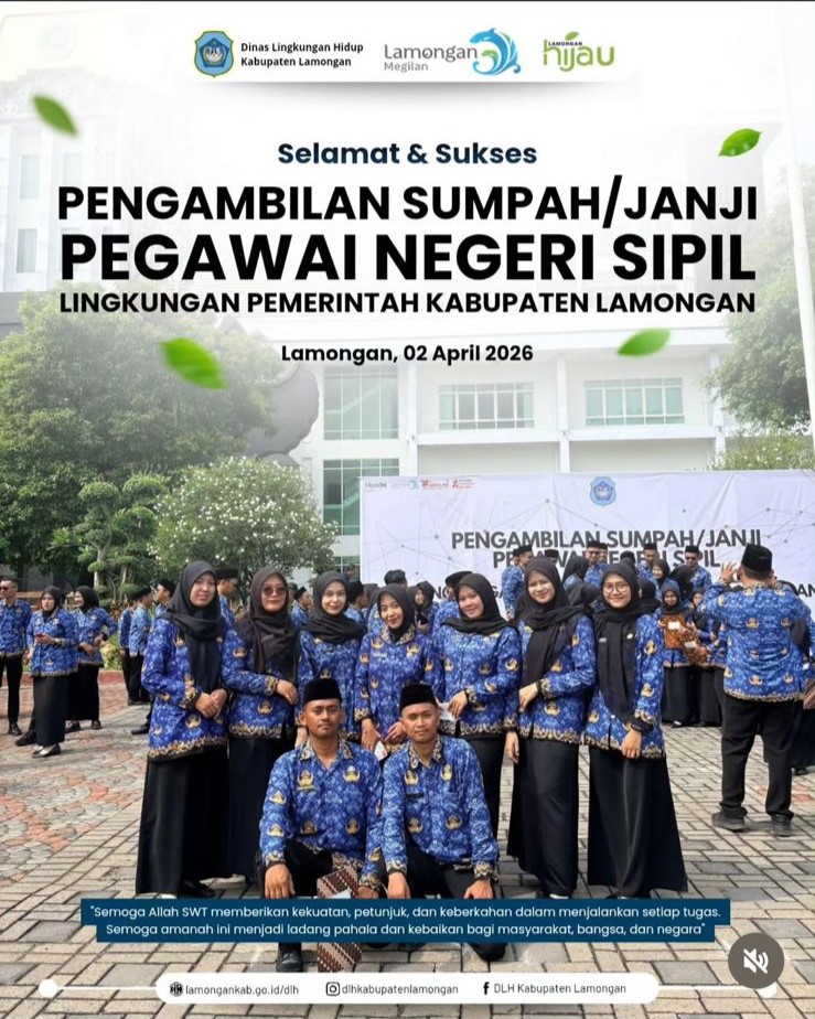 Foto: Pengambilan Sumpah/Janji Pegawai Negeri Sipil Lingkungan Pemerintah Kabupaten Lamongan