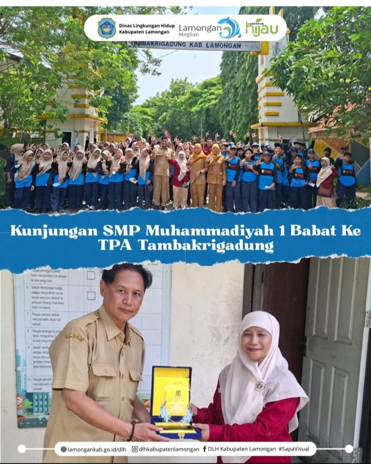 Foto: Kunjungan SMP Muhammadiyah 1 Babat ke TPA Tambakrigadung