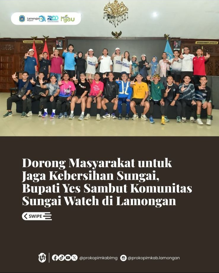 Foto: Bupati YES Sambut Komunitas Sungai Watch di Lamongan