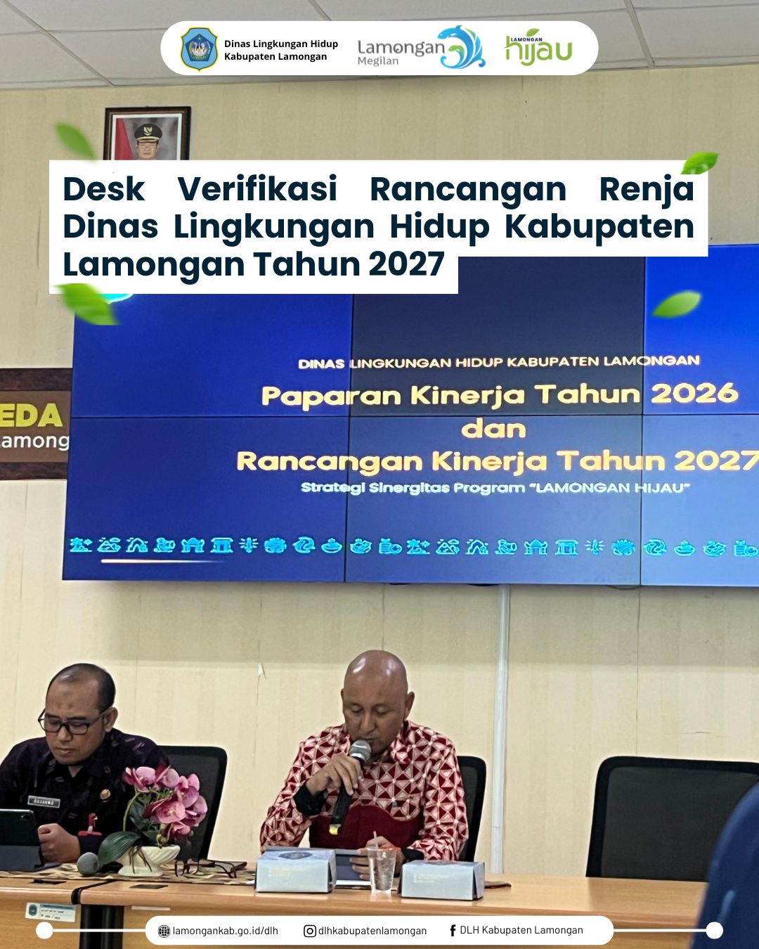 Foto: Desk Verifikasi Renja Dinas Lingkungan Hidup Kabupaten Lamongan Tahun 2027