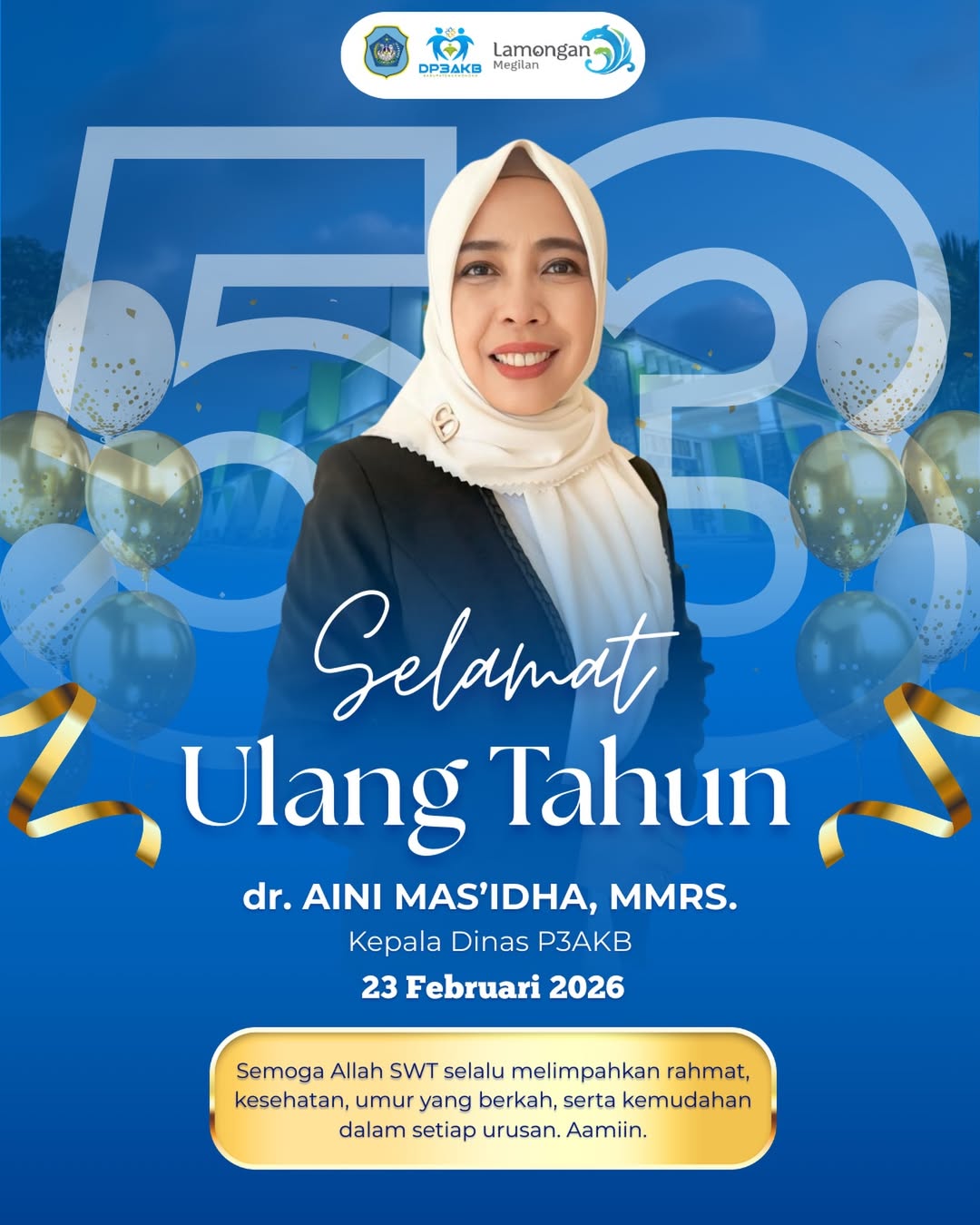 Foto: SELAMAT ULANG TAHUN IBU KEPALA DINAS PPPAKB KABUPATEN LAMONGAN