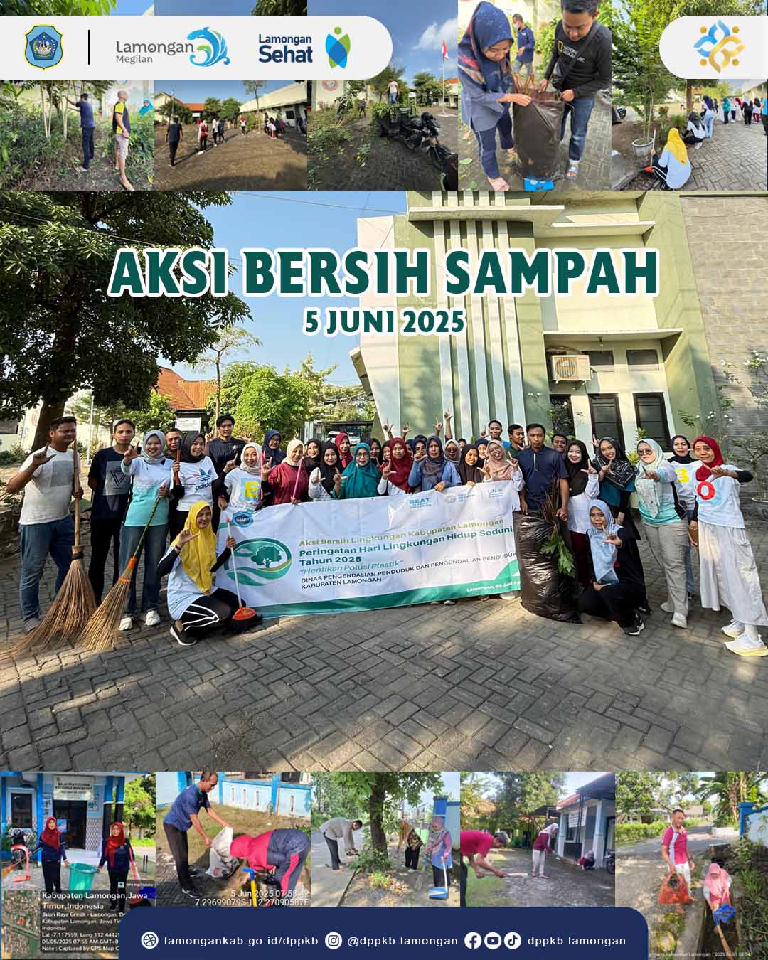 Aksi Bersih Sampah dalam rangka Hari Lingkungan Hidup Sedunia.