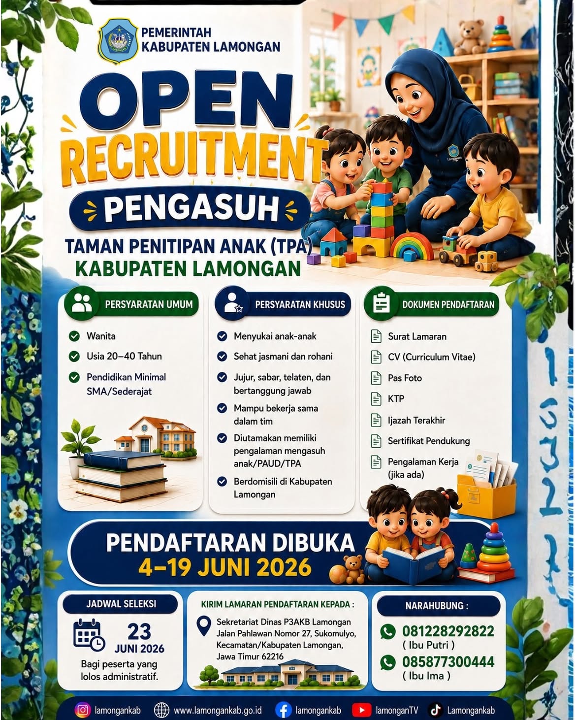 Foto: OPEN RECRUITMEN PENGASUH TPA KABUPATEN LAMONGAN