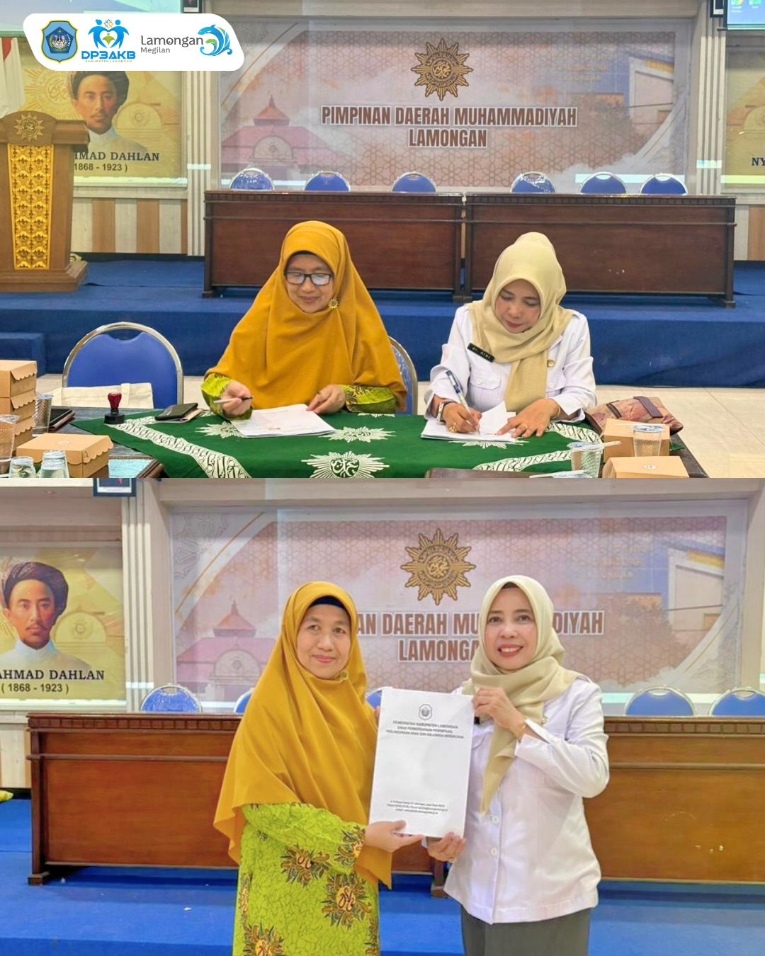 Foto: PENANDATANGANAN KERJA SAMA TENTANG PENYEDIAAN LAYANAN PENDAMPINGAN SOSIAL