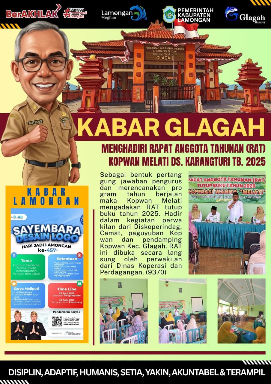 Foto: RAPAT ANGGOTA TAHUNAN KOPWAN MELATI DESA KARANGTURI KECAMATAN GLAGAH
