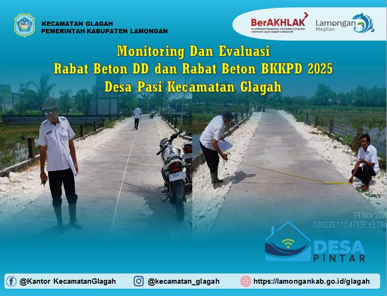 Foto: Monitoring Dan Evaluasi Rabat Beton DD dan Rabat Beton BKKPD 2025 Desa Pasi Kecamatan Glagah