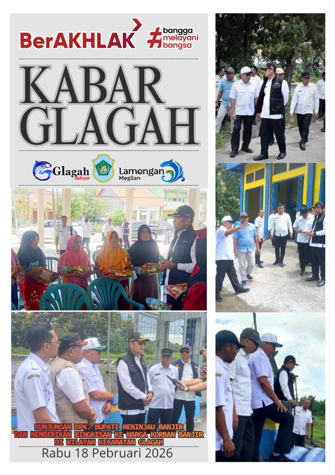 Foto: KUNJUNGAN BAPAK BUPATI LAMONGAN PADA KORBAN BENCANA BANJIR