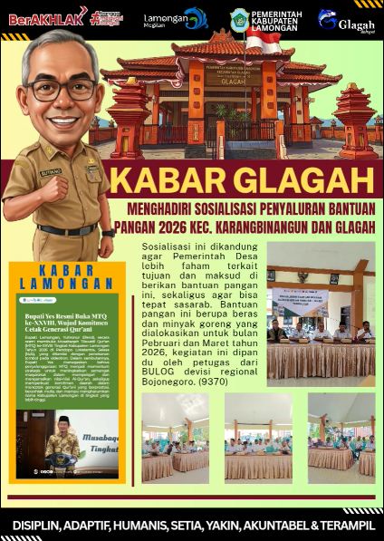 Foto: MENGHADIRI SOSIALISASI PENYALURAN BANTUAN PANGAN TAHUN 2026 KECAMATAN KARANGBINANGUN DAN KECAMATAN GLAGAH