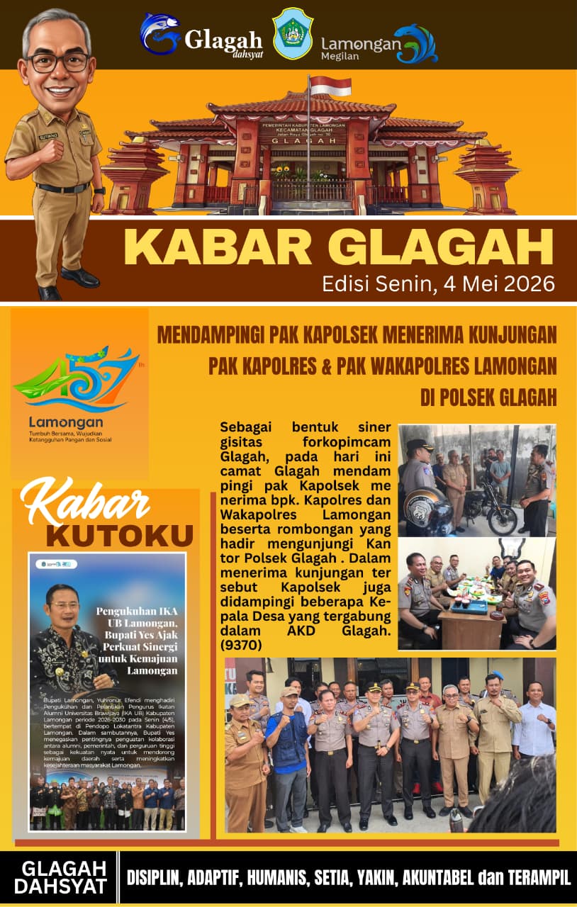 Foto: MENGHADIRI KUNJUNGAN KAPOLRES LAMONGAN DI POLSEK GLAGAH