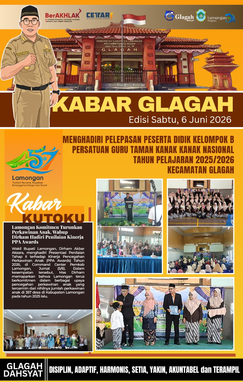 Foto: MENGHADIRI PELEPASAN PESERTA DIDIK KELOMPOK B PERSATUAN GURU TK NASIONAL TAHUN PELAJARAN 2025/2026 KECAMATAN GLAGAH