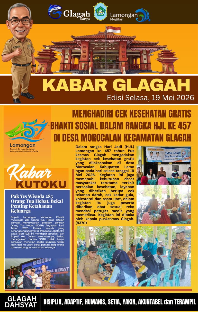 Foto: BHAKTI SOSIAL DALAM RANGKA HARI JADI LAMONGAN KE - 457 DI DESA MOROCALAN KECAMATAN GLAGAH