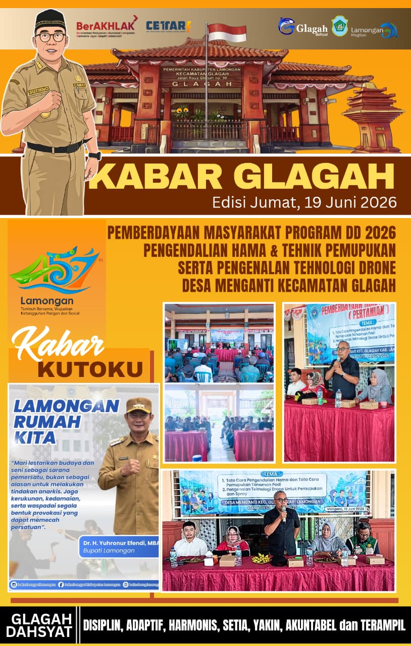 KEGIATAN PEMBERDAYAAN MASYARAKAT PROGRAM DD 2026 PENGENDALIAN HAMA & TEKNIK PEMUPUKAN SERTA PENGENALAN TEKNOLOGI DRONE DESA MENGANTI KECAMATAN GLAGAH
