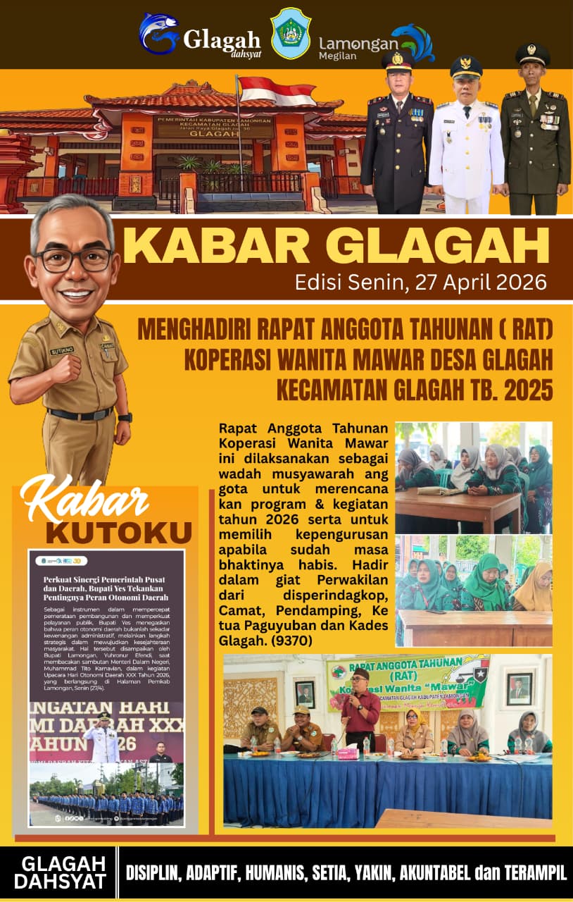 Foto: MENGHADIRI RAPAT ANGGOTA TAHUNAN (RAT) KOPERASI WANITA MAWAR DESA GLAGAH KECAMATAN GLAGAH TB. 2025