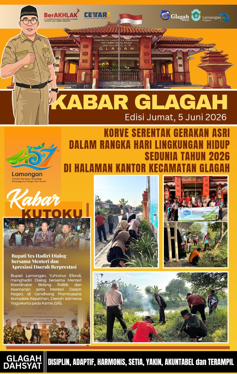 Foto: KEGIATAN KORVE SERENTAK GERAKAN ASRI DALAM RANGKA HARI LINGKUNGAN HIDUP SEDUNIA TAHUN 2026 KECAMATAN GLAGAH