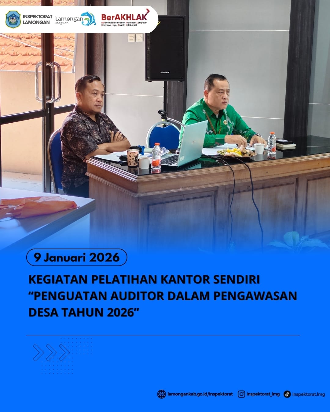 Foto: KEGIATAN PELATIHAN KANTOR SENDIRI “PENGUATAN AUDITOR DALAM PENGAWASAN DESA TAHUN 2026”