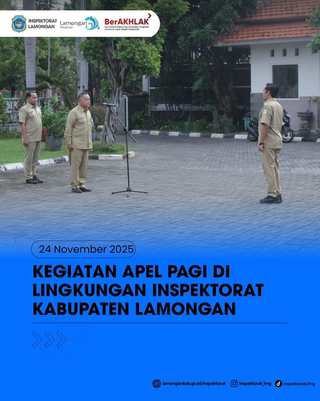 Foto: KEGIATAN APEL PAGI DI LINGKUNGAN INSPEKTORAT KABUPATEN LAMONGAN