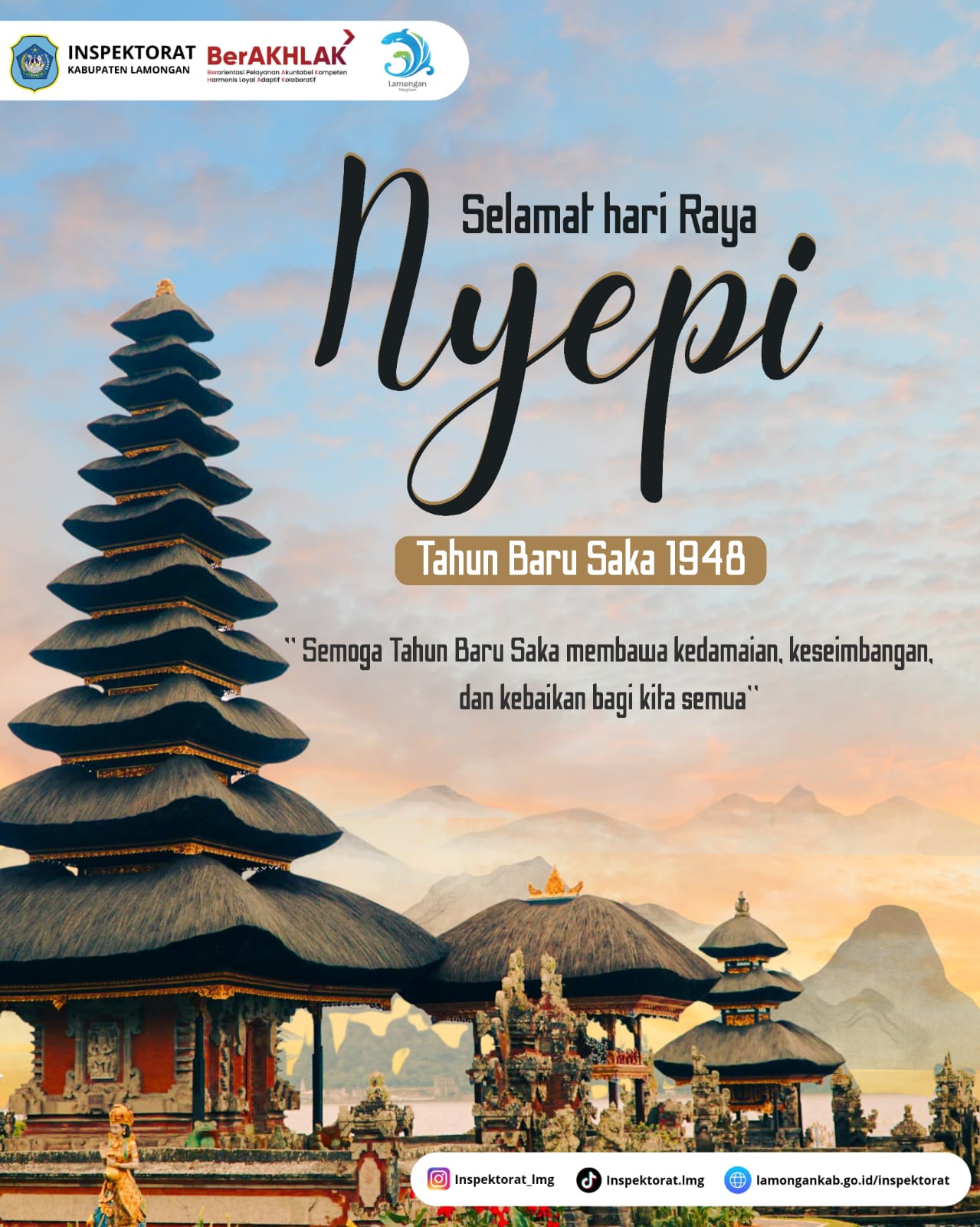 Foto: SELAMAT MEMPERINGATI HARI NYEPI TAHUN BARU SAKA 1948