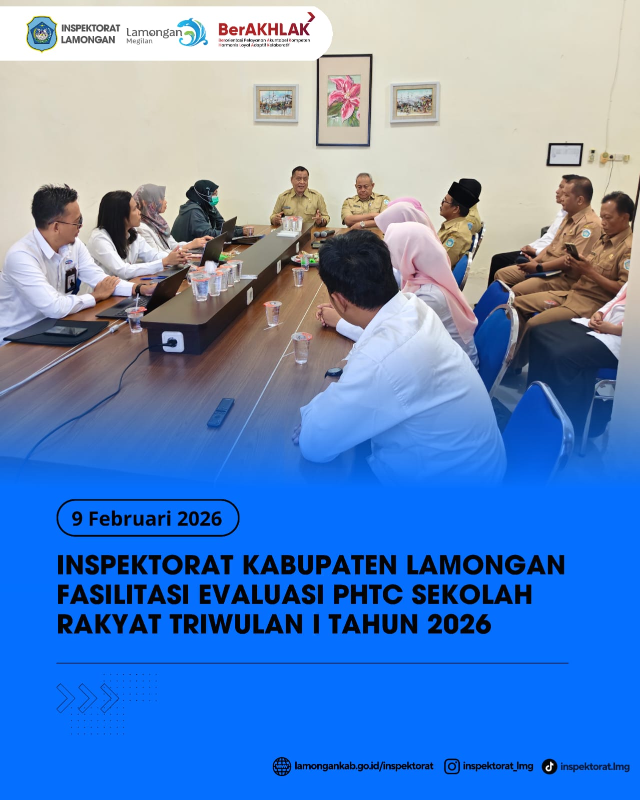 Foto: INSPEKTORAT KABUPATEN LAMONGAN FASILITASI EVALUASI PHTC SEKOLAH RAKYAT TRIWULAN I TAHUN 2026