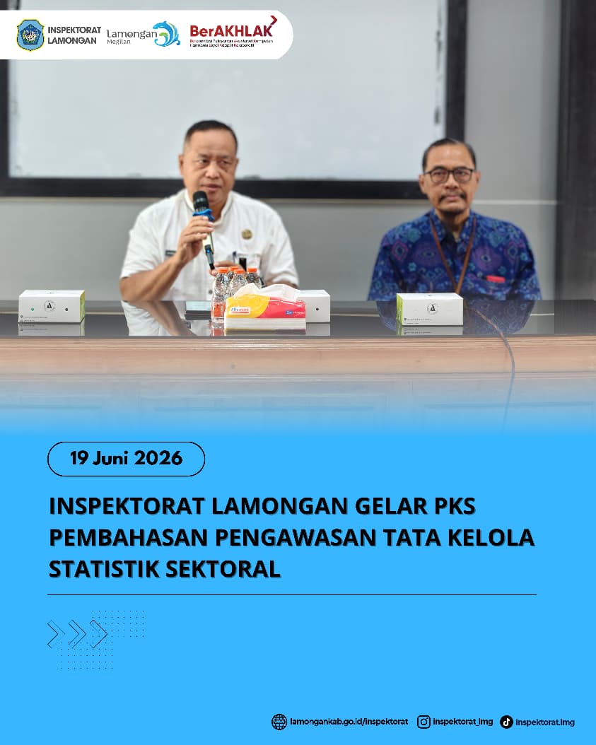 Foto: INSPEKTORAT LAMONGAN GELAR PKS PEMBAHASAN PENGAWASAN TATA KELOLA STATISTIK SEKTORAL