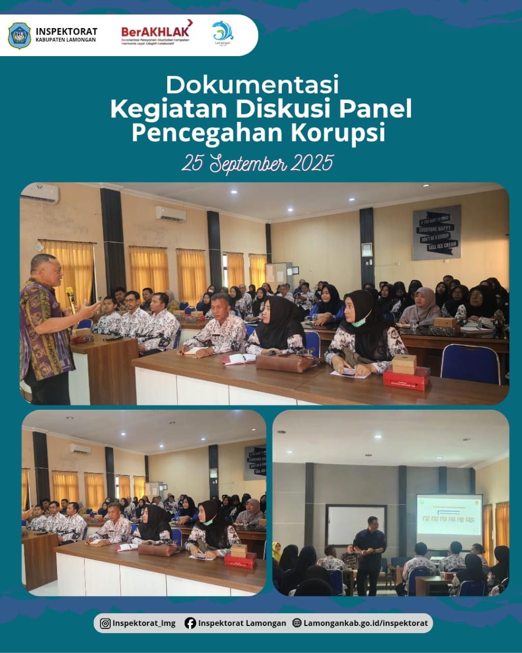 Foto: DISKUSI PANEL PENCEGAHAN KORUPSI DI INSPEKTORAT KABUPATEN LAMONGAN