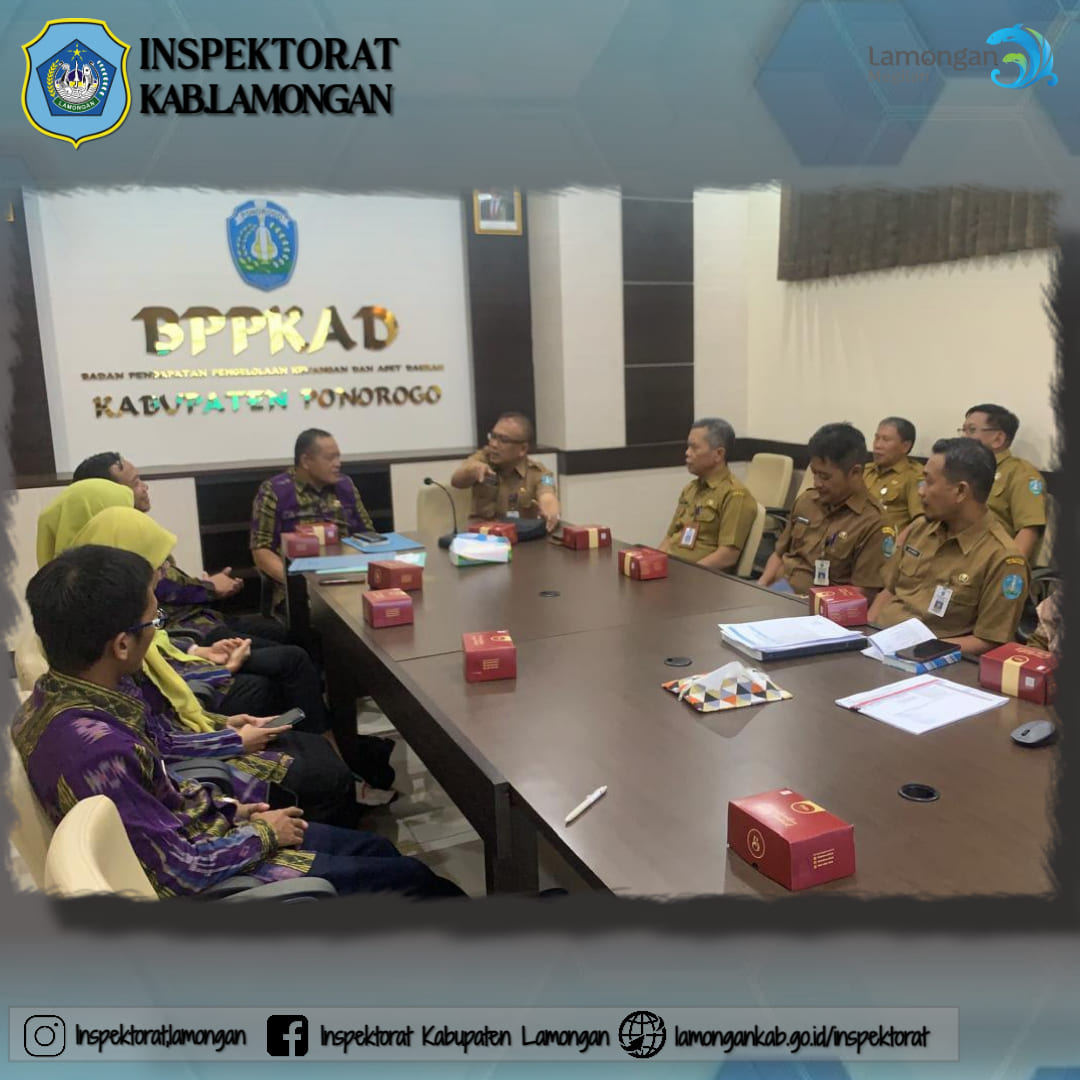 INSPEKTORAT KABUPATEN LAMONGAN MELAKUKAN TELAAH SEJAWAT DI INSPEKTORAT KABUPATEN PONOROGO