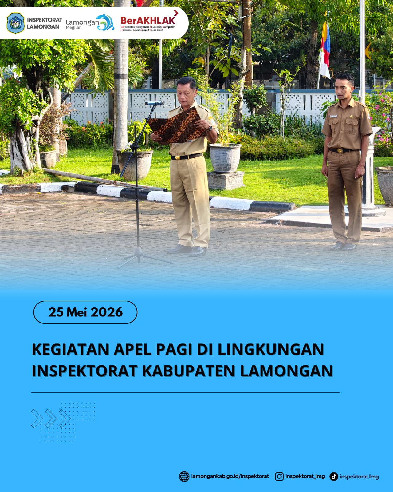 Foto: KEGIATAN APEL PAGI DI LINGKUNGAN INSPEKTORAT KABUPATEN LAMONGAN